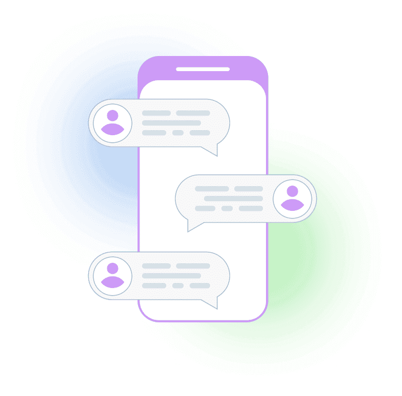 SMS text messaging on mobile phone for crisis support