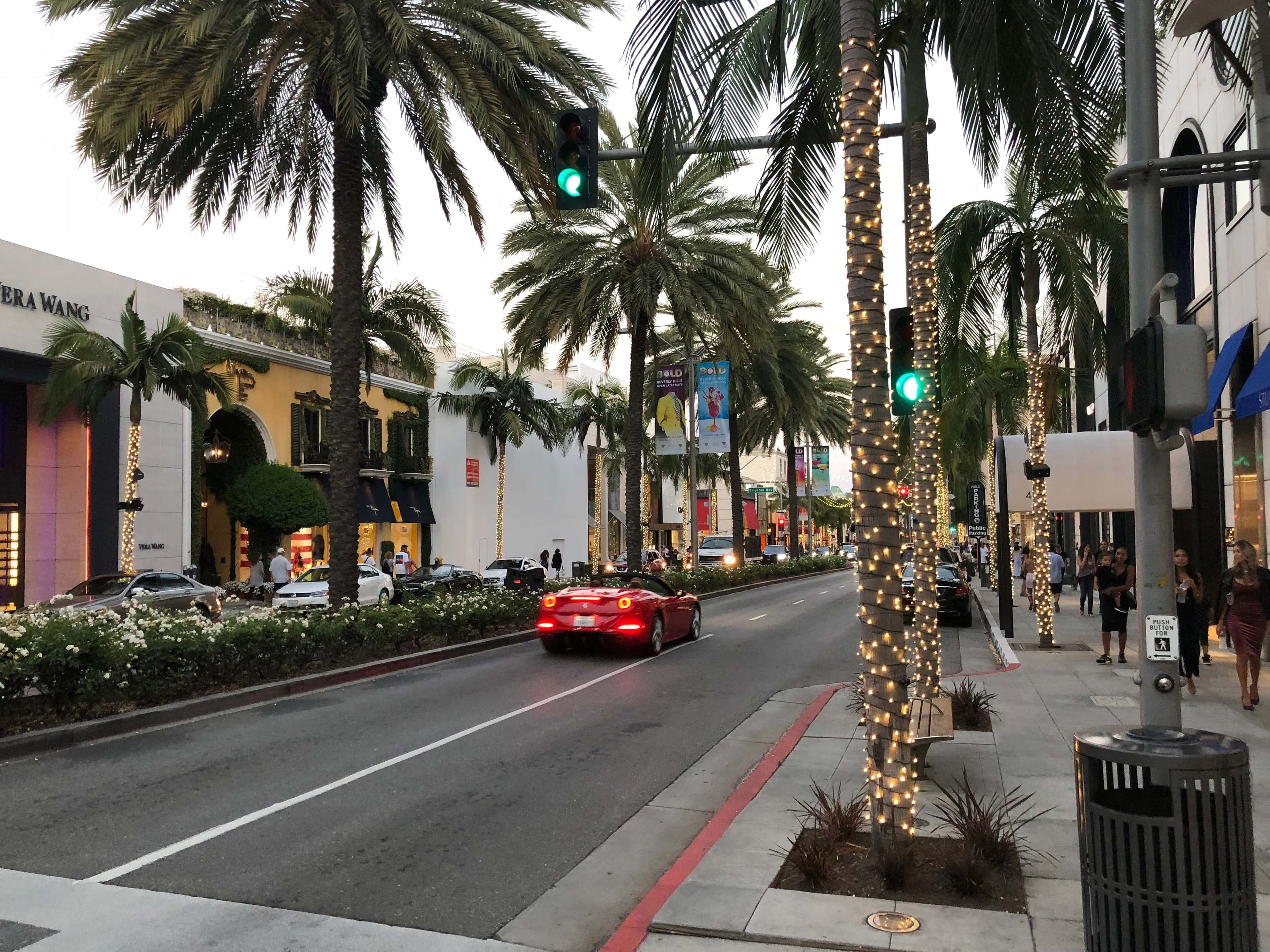 Upscale shopping street representing Santana Row