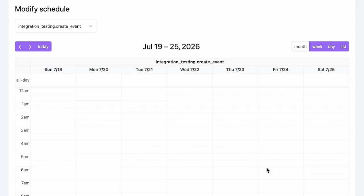 Creating bulk on-call shifts in the schedule calendar