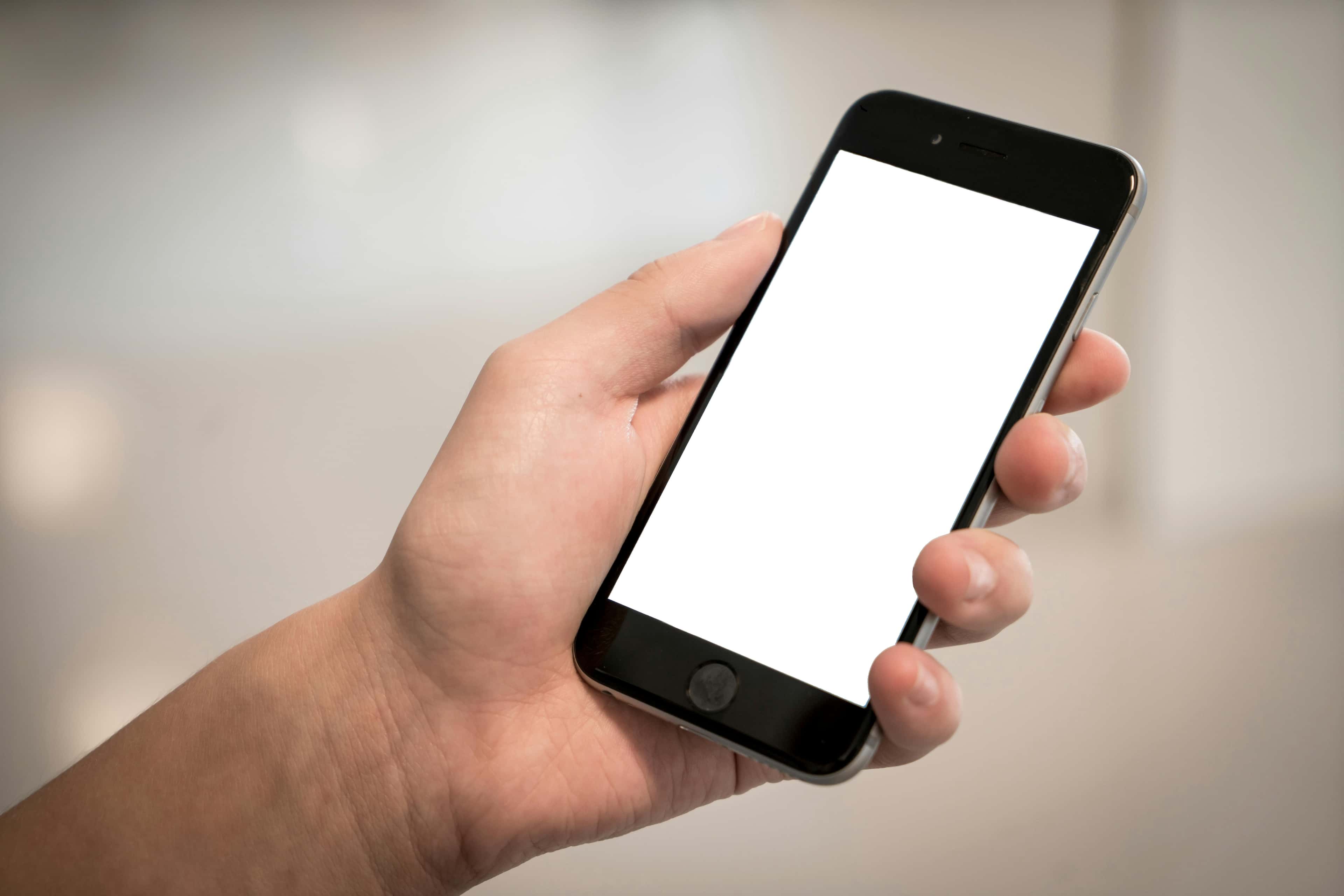 Mobile phone representing an existing nonprofit hotline number