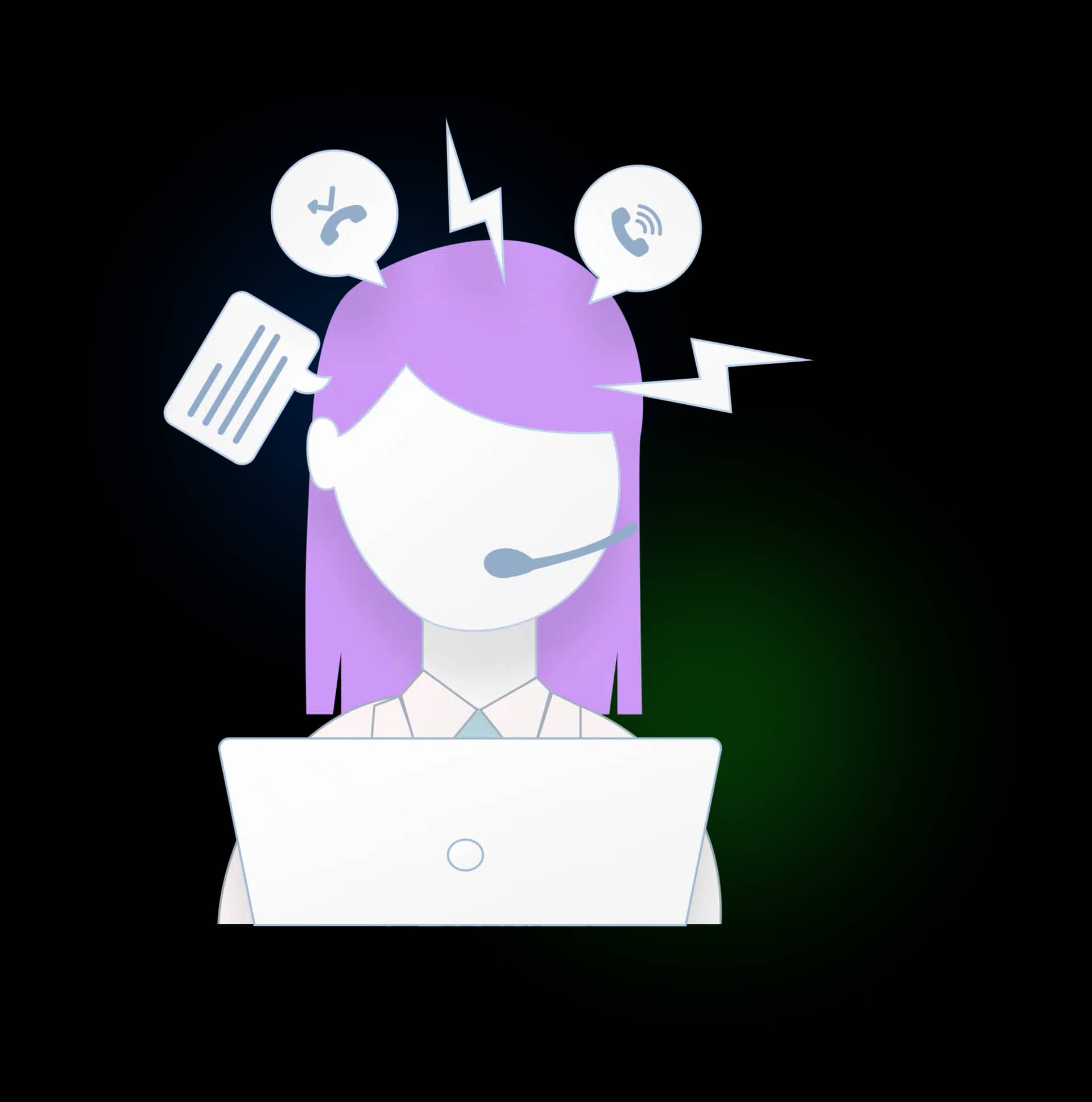 Team member taking a break with burnout protection features active