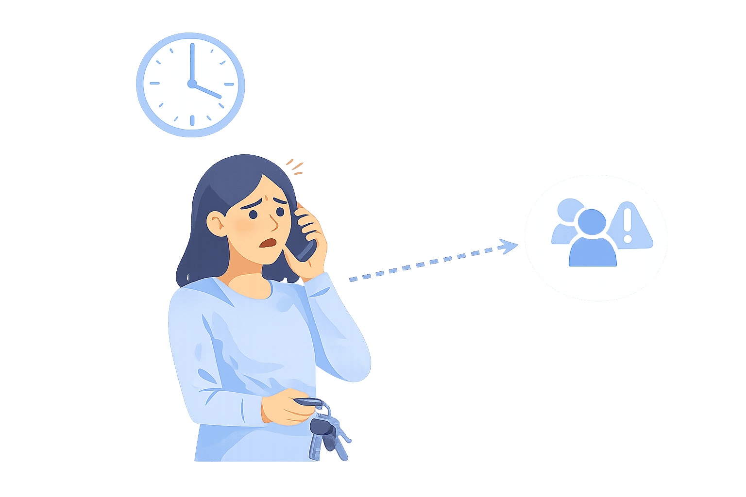 An on-call agent needs to leave for an in-person response while call coverage remains active