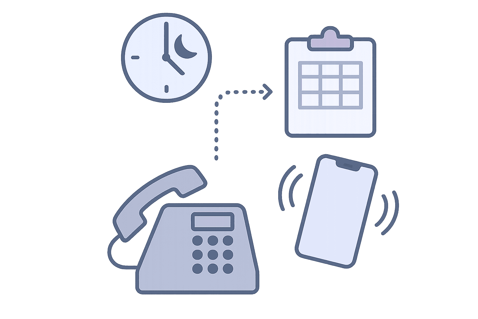 Answering service software interface showing call management and on-call coverage features