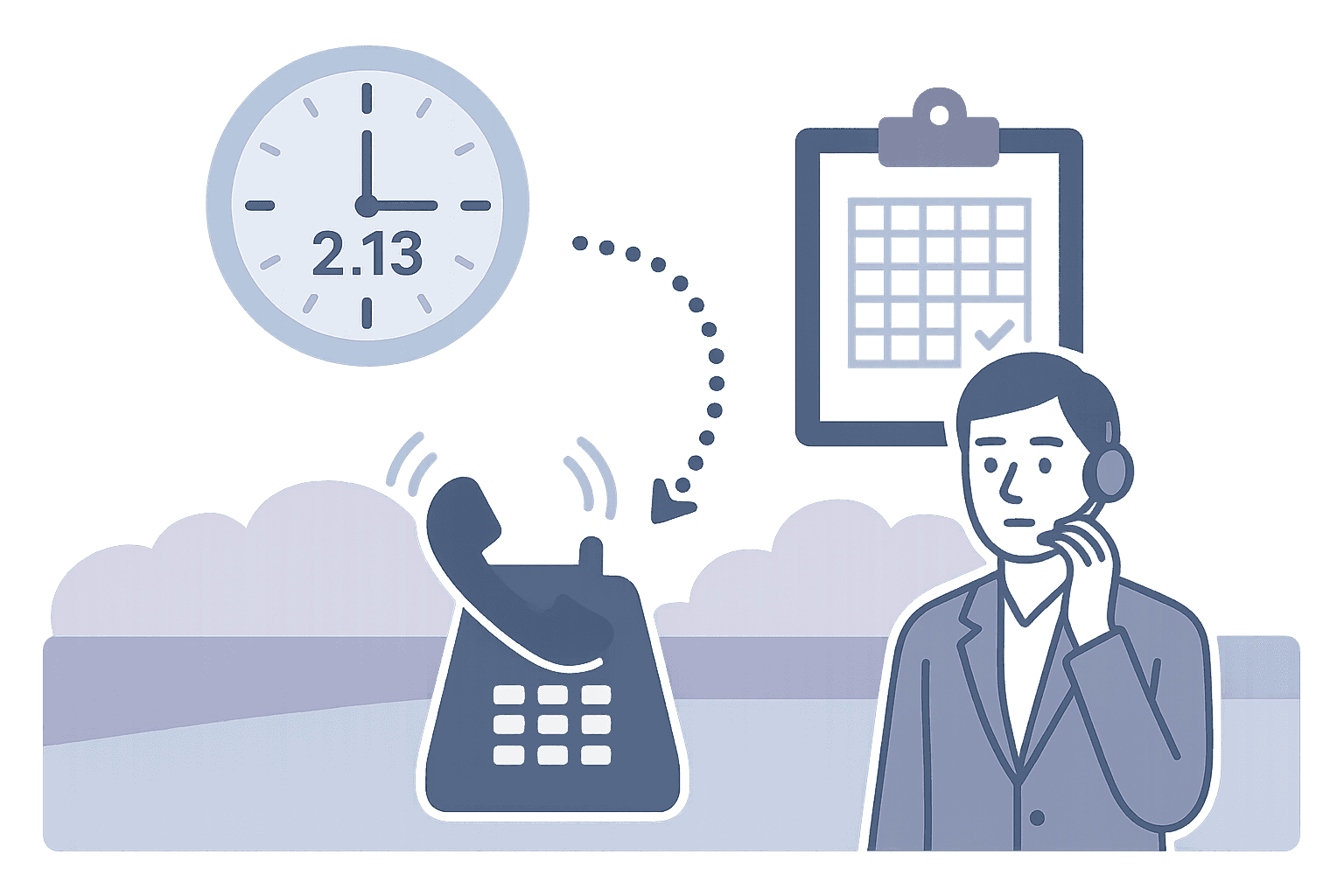 Illustration showing how an after hours on-call answering service routes calls to the right responder