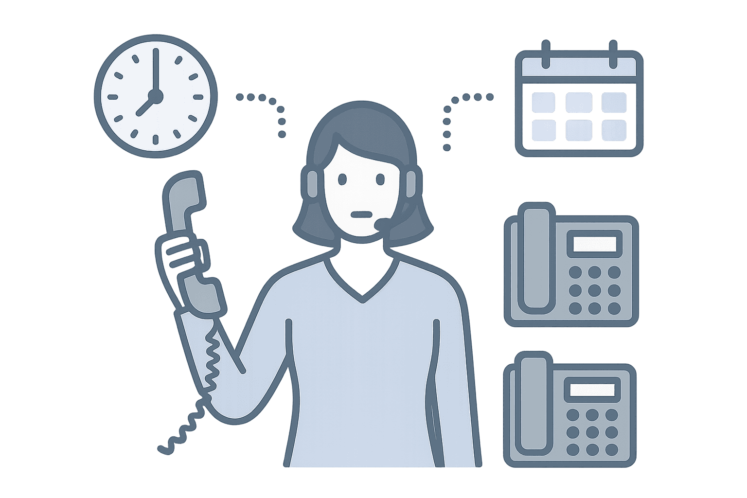 Virtual receptionist interface greeting callers