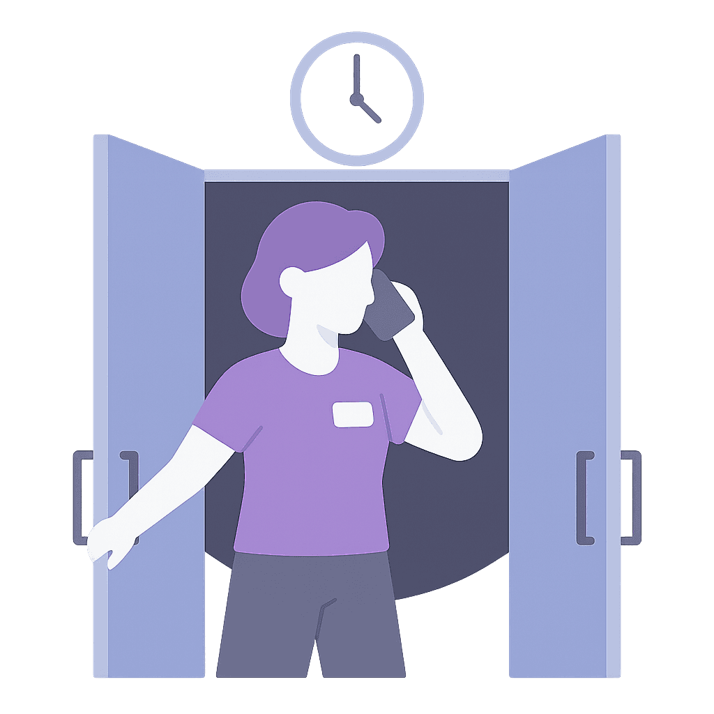 After hours call staff often use personal devices