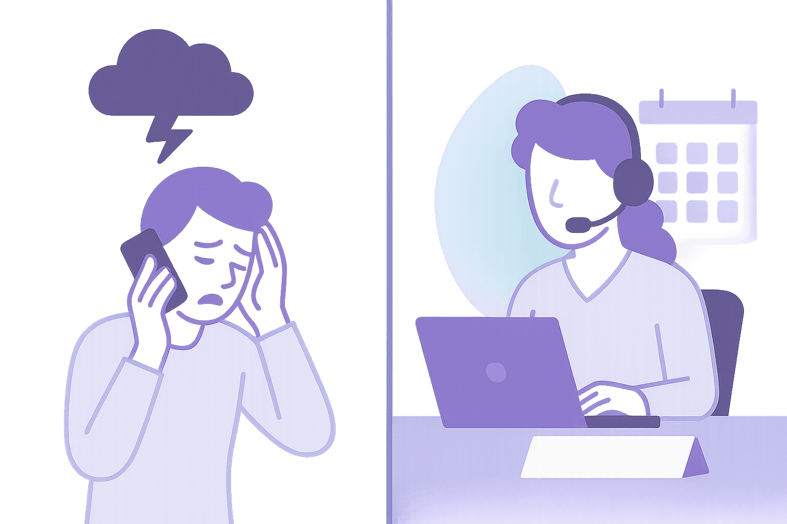 Crisis advocate handling a call while protecting personal privacy